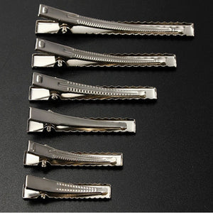 50pcs Metal Hair Alligator Clips 30mm/40mm/45mm/55mm/65mm/75mm For Hair Style Tools Accessories