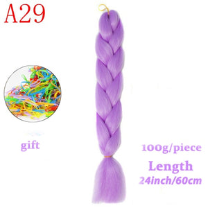 MERISIHAIR 24 inch Jumbo Braids Long Ombre Jumbo Synthetic Braiding Hair Crochet Blonde Pink Blue Grey Hair Extensions African