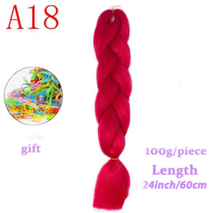 MERISIHAIR 24 inch Jumbo Braids Long Ombre Jumbo Synthetic Braiding Hair Crochet Blonde Pink Blue Grey Hair Extensions African