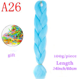 MERISIHAIR 24 inch Jumbo Braids Long Ombre Jumbo Synthetic Braiding Hair Crochet Blonde Pink Blue Grey Hair Extensions African