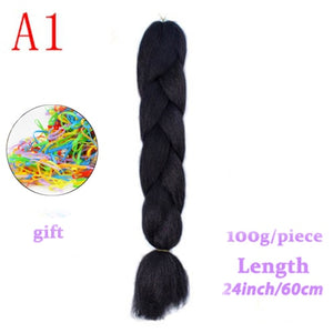 MERISIHAIR 24 inch Jumbo Braids Long Ombre Jumbo Synthetic Braiding Hair Crochet Blonde Pink Blue Grey Hair Extensions African