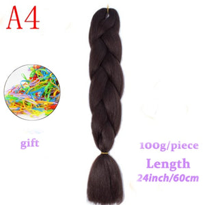 MERISIHAIR 24 inch Jumbo Braids Long Ombre Jumbo Synthetic Braiding Hair Crochet Blonde Pink Blue Grey Hair Extensions African