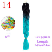 Load image into Gallery viewer, MERISIHAIR 24 inch Jumbo Braids Long Ombre Jumbo Synthetic Braiding Hair Crochet Blonde Pink Blue Grey Hair Extensions African