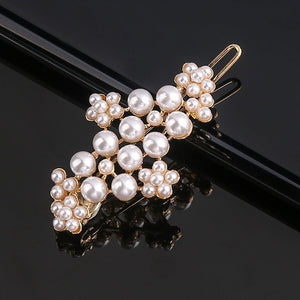 Korean 8 Styles Acrylic Imitation Pearl Women Barrettes Elegant For Female Girl Hair Clip Hairgrips Hair Accessories